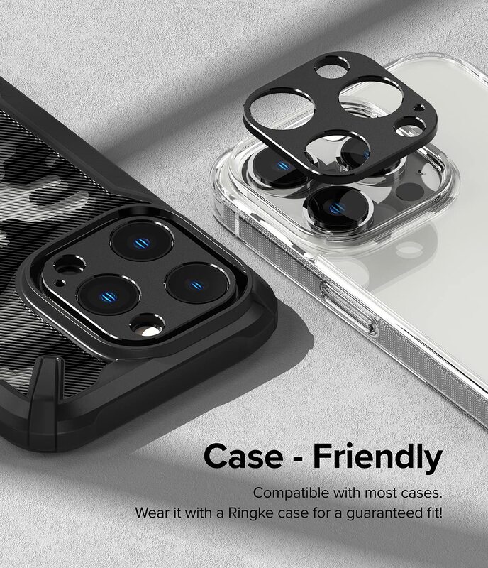 Ringke Camera Styling Compatible with iPhone 14 Pro / 14 Pro Max Camera Lens Protector, Aluminium Frame Tough Protective Cover Sticker   Black